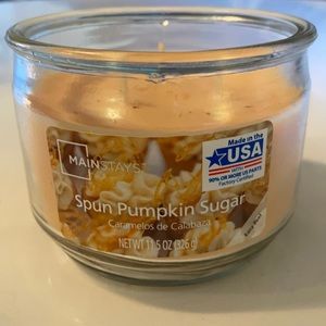 Mainstays Spun Pumpkin Sugar Candle, New and Unlit
